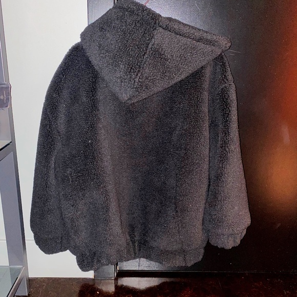 Jackets & Blazers - Black Sherpa Jacket